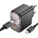 Сетевое зарядное устройство Hoco CS43A 45W (2C) + кабель Type-C to Type-C - Black (346159B). Фото 2 из 9