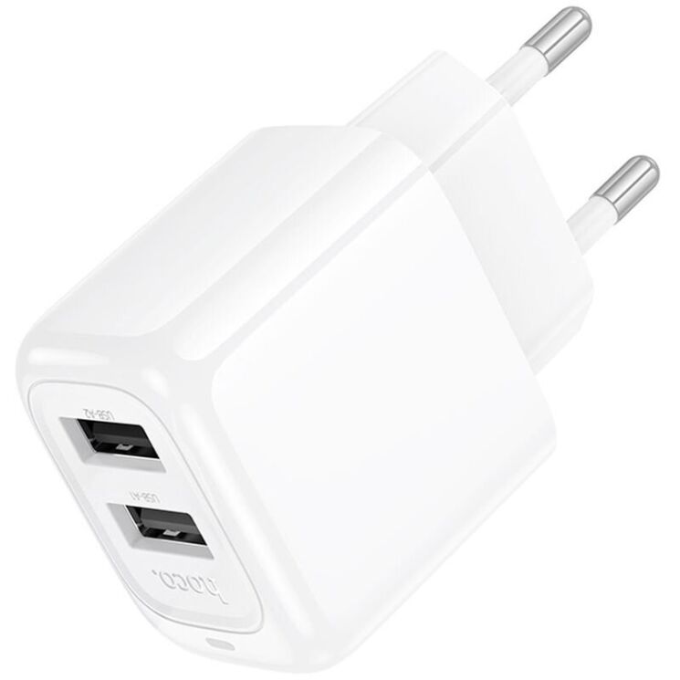 Сетевое зарядное устройство Hoco CS51A Surplus (2USB, 2.4A) - White: фото 4 из 8