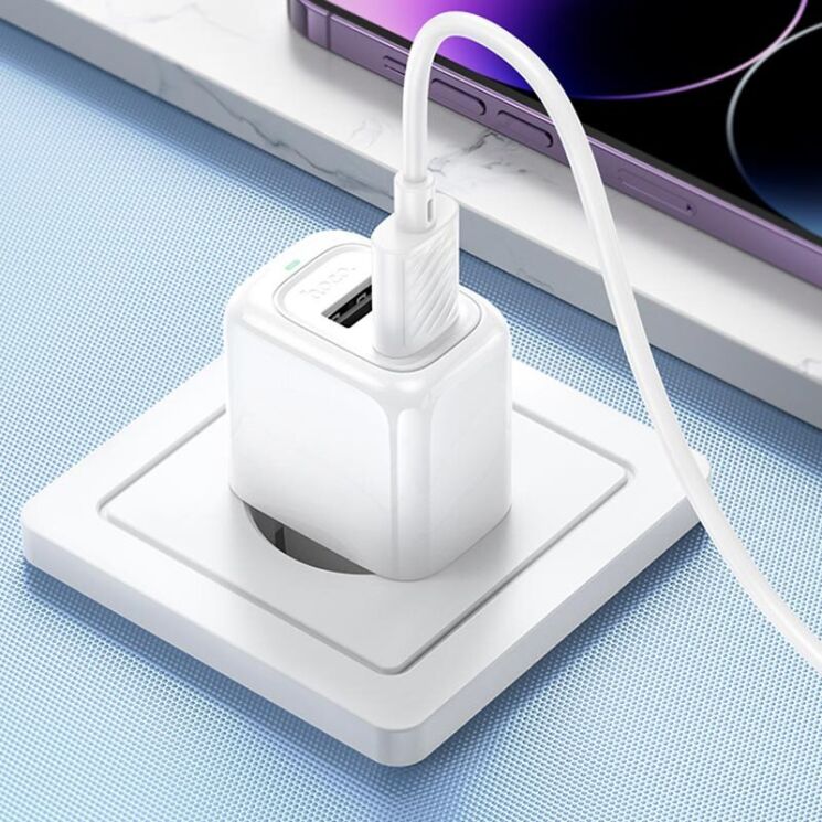 Сетевое зарядное устройство Hoco CS51A Surplus (2USB, 2.4A) - White: фото 8 из 8