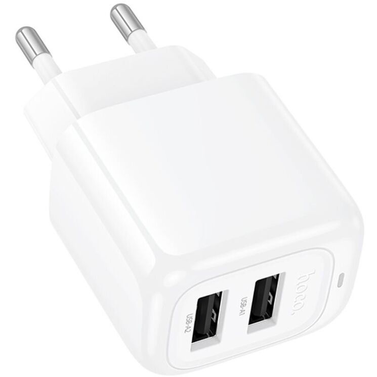 Сетевое зарядное устройство Hoco CS51A Surplus (2USB, 2.4A) - White: фото 3 из 8