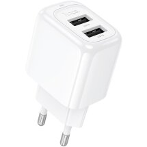 Сетевое зарядное устройство Hoco CS51A Surplus (2USB, 2.4A) - White: фото 1 из 8