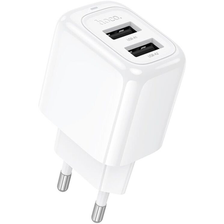 Сетевое зарядное устройство Hoco CS51A Surplus (2USB, 2.4A) - White: фото 1 из 8