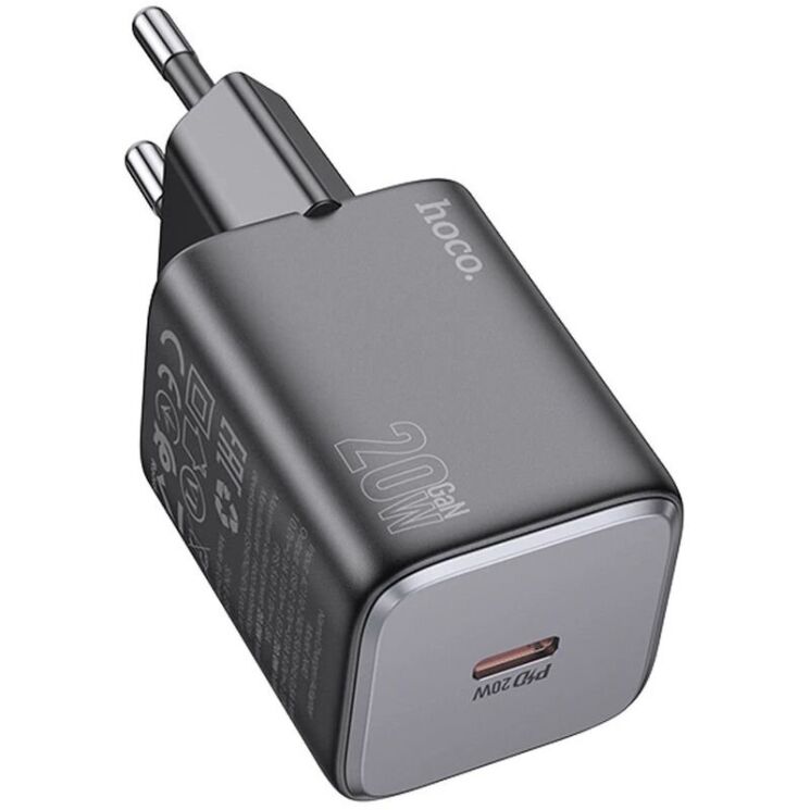 Сетевое зарядное устройство Hoco N40 Mighty 1C PD20W - Black: фото 1 из 7