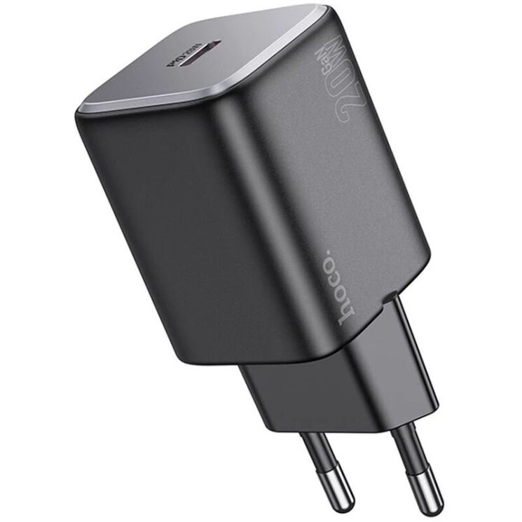Сетевое зарядное устройство Hoco N40 Mighty 1C PD20W - Black: фото 3 из 7