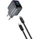 Сетевое зарядное устройство WIWU CHG500 Voyager PD45W (Type-C) + кабель Type-C to Type-C - Grey (995670H). Фото 3 из 8