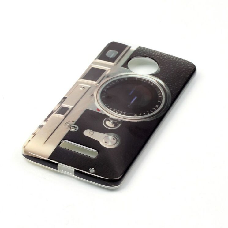 Силіконовий чохол Deexe Life Style для Motorola Moto Z Force - Retro Camera: фото 2 з 3