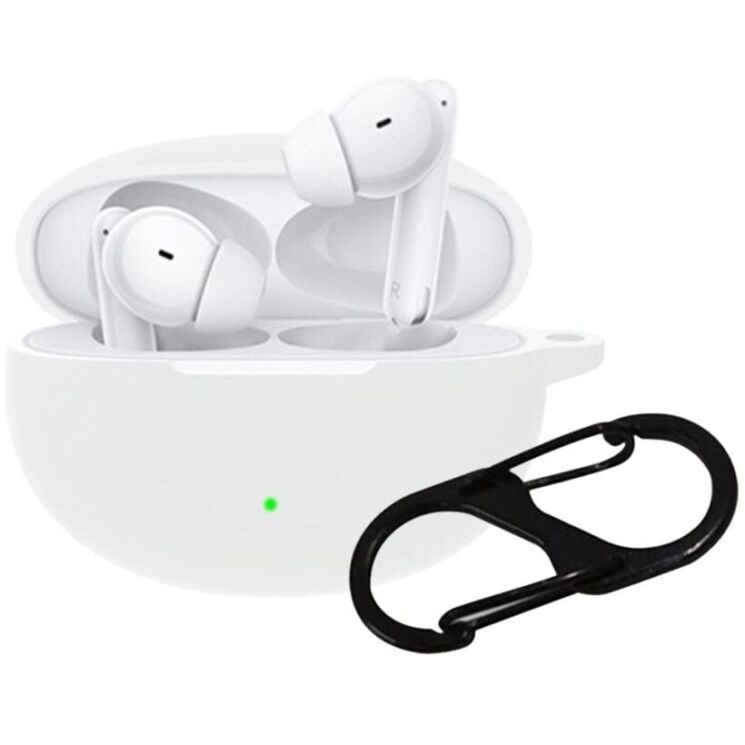 Силіконовий чохол Deexe Silicone Cover для OPPO Enco Air 3 Pro - White: фото 1 з 5
