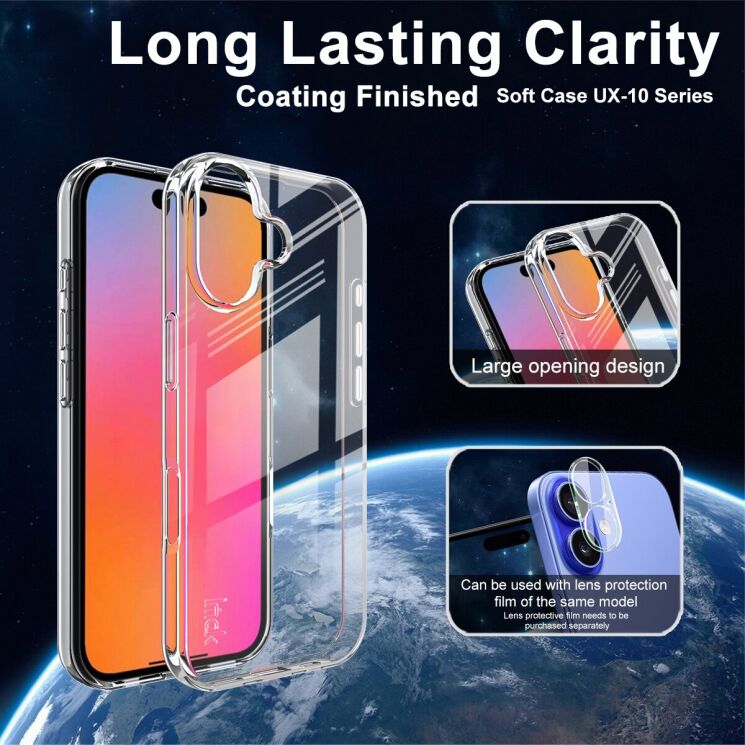 Силиконовый чехол IMAK UX-10 Series для Apple iPhone 17 - Transparent: фото 3 из 7