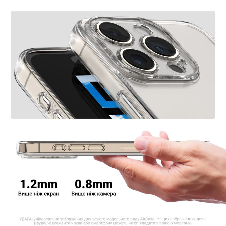 Силиконовый (TPU) чехол ArmorStandart Air Series для Xiaomi 14T Pro - Clear: фото 4 из 6