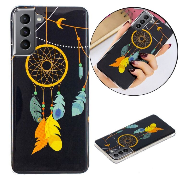Силиконовый (TPU) чехол Deexe LumiCase для Samsung Galaxy S21 FE (G990) - Feather Wind Chimes: фото 1 из 4