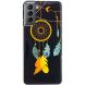 Силиконовый (TPU) чехол Deexe LumiCase для Samsung Galaxy S21 FE (G990) - Feather Wind Chimes (230642A). Фото 2 из 4