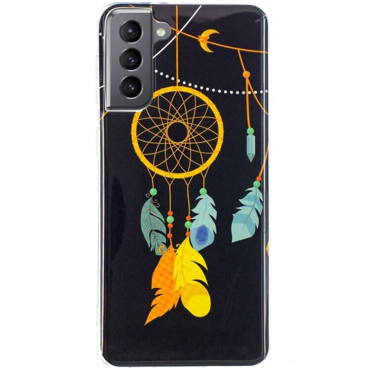 Силиконовый (TPU) чехол Deexe LumiCase для Samsung Galaxy S21 FE (G990) - Feather Wind Chimes: фото 2 из 4