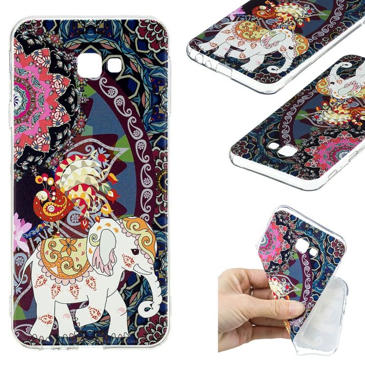 Силиконовый (TPU) чехол Deexe Pretty Things для Samsung Galaxy J4+ (J415) - Flower and Elephant: фото 1 из 7