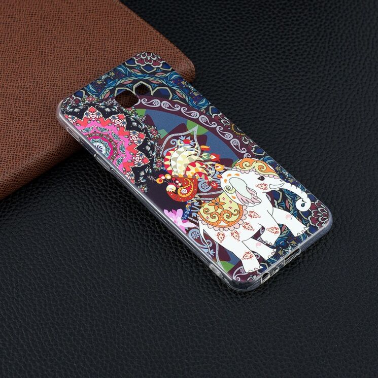 Силиконовый (TPU) чехол Deexe Pretty Things для Samsung Galaxy J4+ (J415) - Flower and Elephant: фото 6 из 7