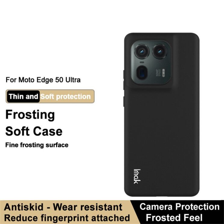 Силиконовый (TPU) чехол IMAK UC-3 Series для Motorola Edge 50 Ultra - Black: фото 5 из 9