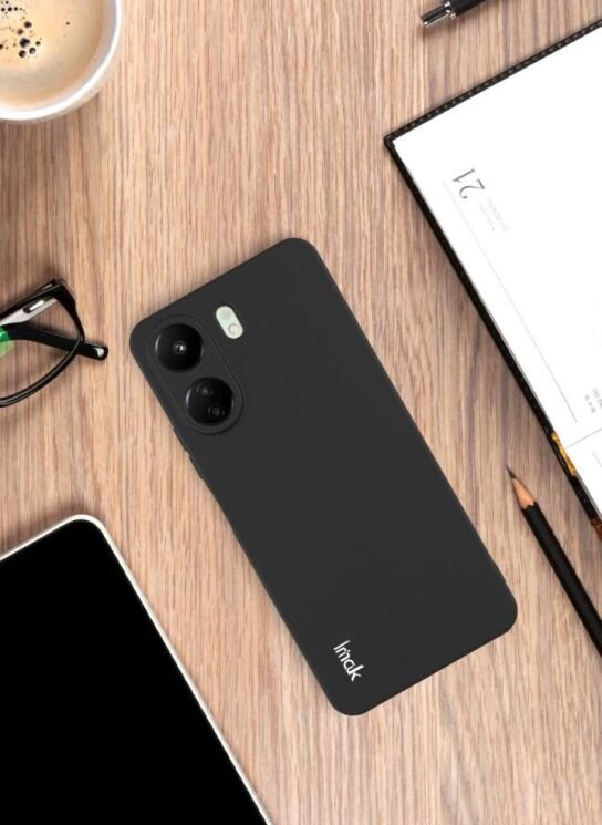 Силиконовый (TPU) чехол IMAK UC-3 Series для Xiaomi Redmi 13C / Poco C65 - Black: фото 10 из 11