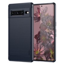 Силиконовый (TPU) чехол MOFI Carbon Fiber для Google Pixel 7 Pro - Blue: фото 1 из 8
