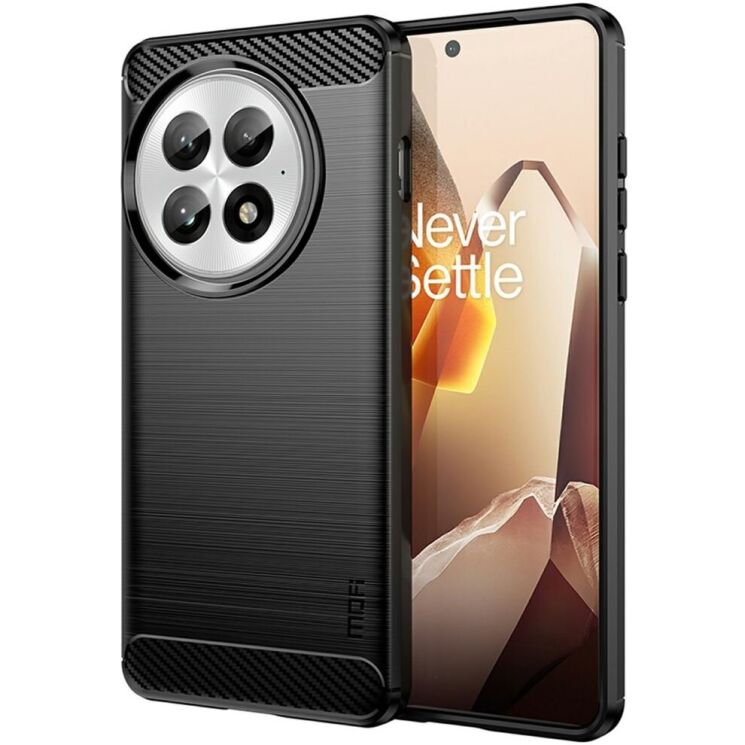 Силиконовый (TPU) чехол MOFI Carbon Fiber для OnePlus 13 - Black: фото 1 из 9