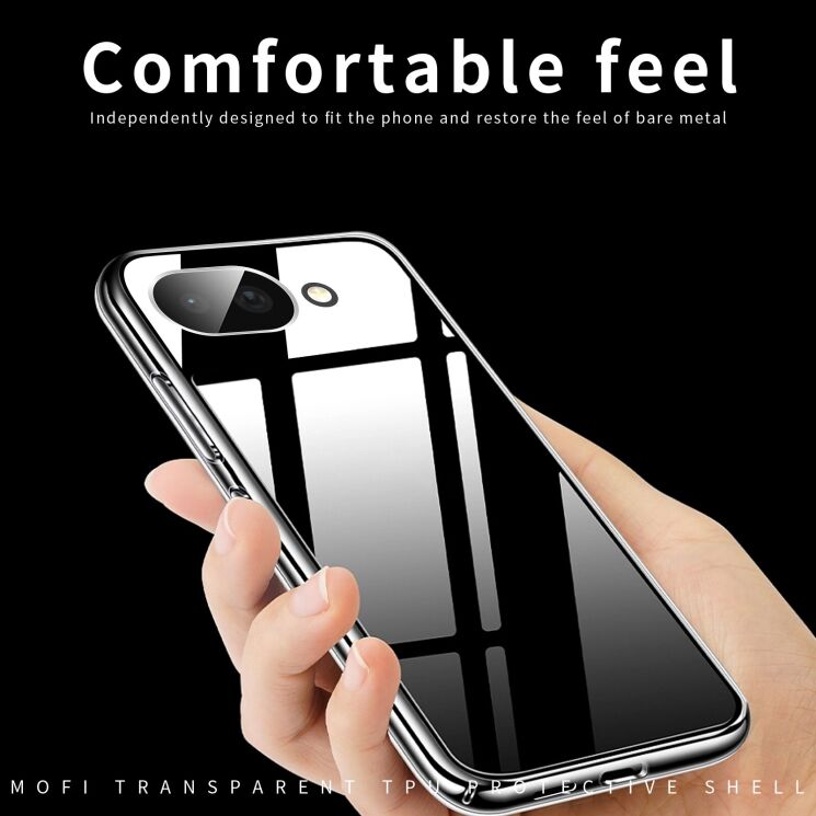 Силиконовый (TPU) чехол MOFI Thin Guard для Google Pixel 10a - Transparent: фото 6 из 9