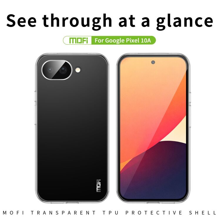 Силиконовый (TPU) чехол MOFI Thin Guard для Google Pixel 10a - Transparent: фото 2 из 9