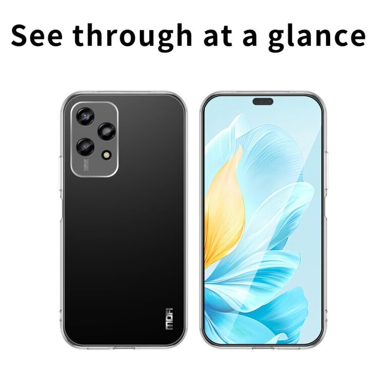Силиконовый (TPU) чехол MOFI Thin Guard для Honor 200 Lite - Transparent: фото 3 из 11