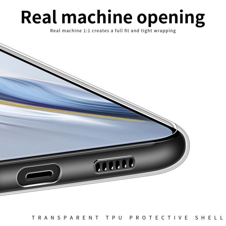 Силиконовый (TPU) чехол MOFI Thin Guard для Honor Magic 6 Pro - Transparent: фото 9 из 11