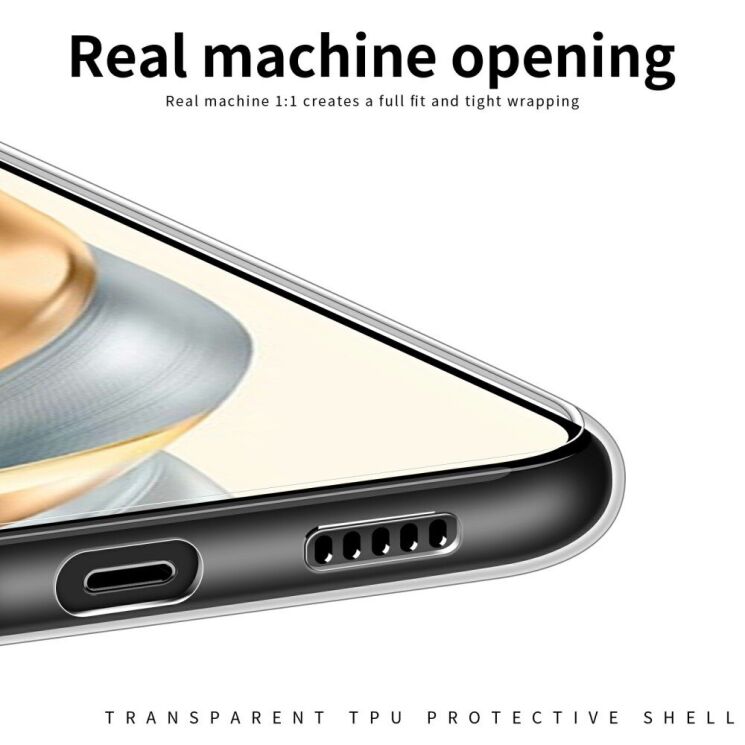 Силиконовый (TPU) чехол MOFI Thin Guard для Honor Magic 7 Lite - Transparent: фото 9 из 11