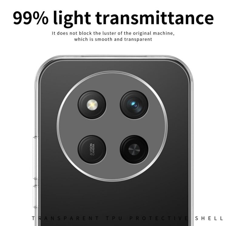 Силиконовый (TPU) чехол MOFI Thin Guard для Honor Magic 7 Lite - Transparent: фото 7 из 11