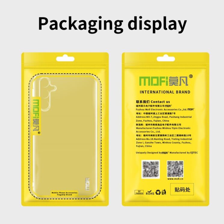 Силиконовый (TPU) чехол MOFI Thin Guard для Samsung Galaxy M35 (M356) - Transparent: фото 11 из 11