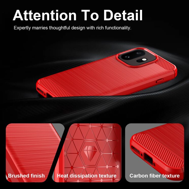 Силіконовий (TPU) чохол UniCase Carbon для OnePlus 15T - Black: фото 6 з 9
