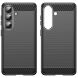 Силиконовый (TPU) чехол UniCase Carbon для Samsung Galaxy S26 - Black (404213B). Фото 2 из 8