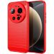 Силиконовый (TPU) чехол UniCase Carbon для Xiaomi 17 Ultra - Red (407505R). Фото 1 из 8