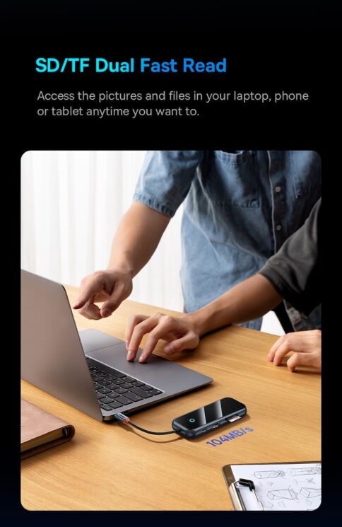 USB HUB Baseus AcmeJoy 7 in 1 (WKJZ010413) - Dark Gray (896481H) USB HUB Baseus AcmeJoy 7 in 1 (WKJZ010413) - Dark Gray: фото 20 из 31