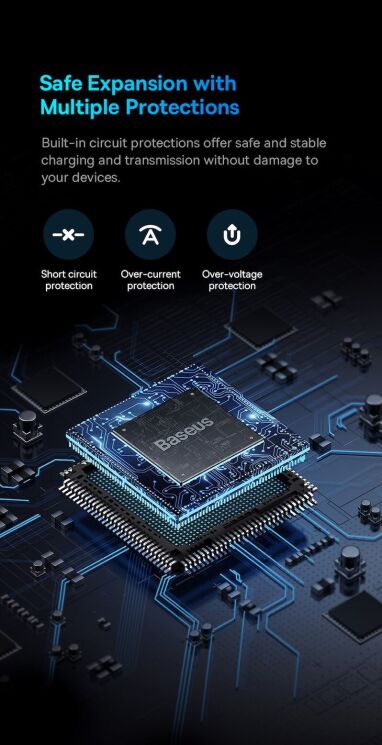 USB HUB Baseus AcmeJoy 7 in 1 (WKJZ010413) - Dark Gray (896481H) USB HUB Baseus AcmeJoy 7 in 1 (WKJZ010413) - Dark Gray: фото 17 из 31