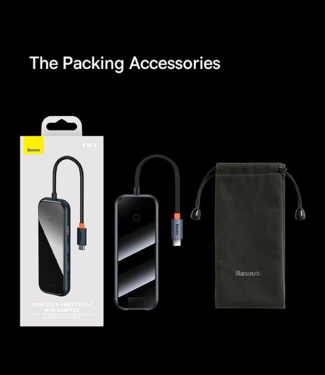 USB HUB Baseus AcmeJoy 7 in 1 (WKJZ010413) - Dark Gray (896481H) USB HUB Baseus AcmeJoy 7 in 1 (WKJZ010413) - Dark Gray: фото 31 из 31