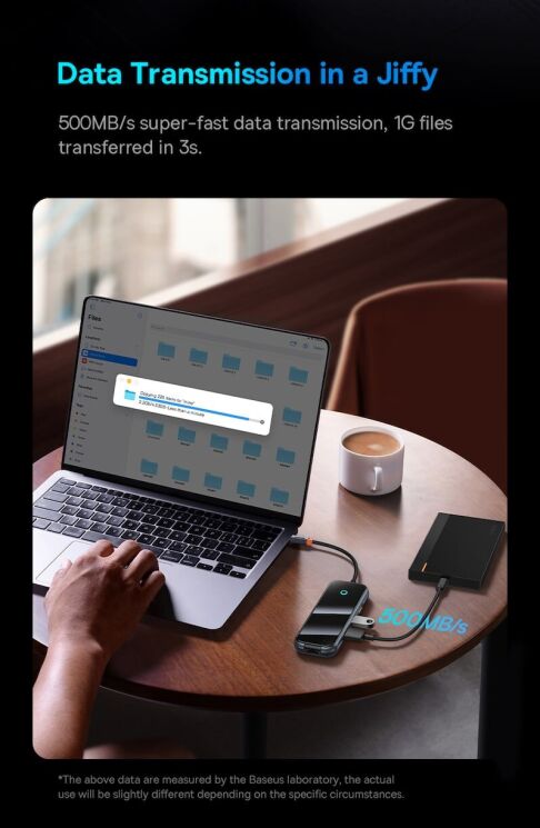 USB HUB Baseus AcmeJoy 7 in 1 (WKJZ010413) - Dark Gray (896481H) USB HUB Baseus AcmeJoy 7 in 1 (WKJZ010413) - Dark Gray: фото 18 из 31