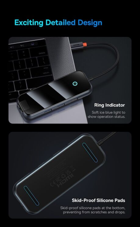 USB HUB Baseus AcmeJoy 7 in 1 (WKJZ010413) - Dark Gray (896481H) USB HUB Baseus AcmeJoy 7 in 1 (WKJZ010413) - Dark Gray: фото 25 из 31