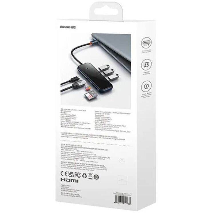 USB HUB Baseus AcmeJoy 7 in 1 (WKJZ010413) - Dark Gray (896481H) USB HUB Baseus AcmeJoy 7 in 1 (WKJZ010413) - Dark Gray: фото 10 из 31