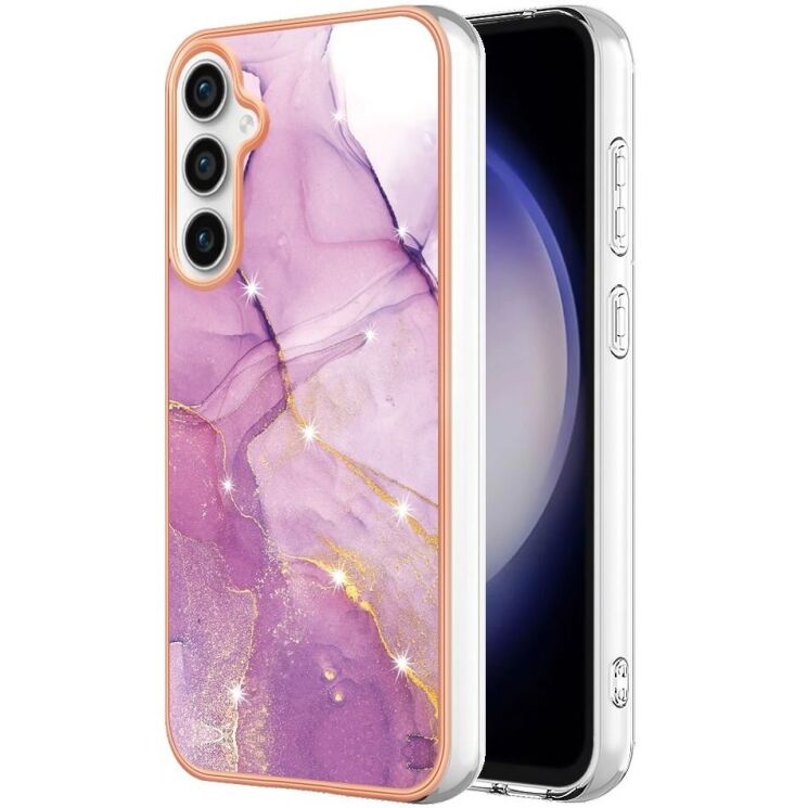 Захисний чохол Deexe Marble Case для Samsung Galaxy S24 FE (S721) - Light Purple: фото 1 з 1