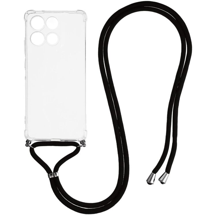 Захисний чохол UniCase AirBag with Strap для Motorola Moto G56 - Transparent: фото 1 из 3