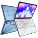 Защитная накладка Deexe Honeycomb Kickstand Design для Apple MacBook Neo (2026) - Navy Blue (236712NB). Фото 3 из 16
