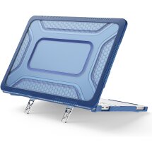 Защитная накладка Deexe Honeycomb Kickstand Design для Apple MacBook Neo (2026) - Navy Blue: фото 1 из 16