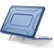 Защитная накладка Deexe Honeycomb Kickstand Design для Apple MacBook Neo (2026) - Navy Blue (236712NB). Фото 1 из 16