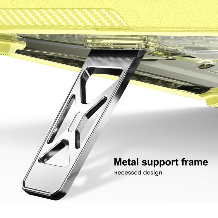 Защитная накладка Deexe Honeycomb Kickstand Design для Apple MacBook Neo (2026) - Navy Blue: фото 15 из 16