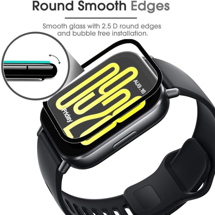 Защитная пленка Deexe 3D Film для Xiaomi Redmi Watch 5 Lite - Black: фото 3 из 6