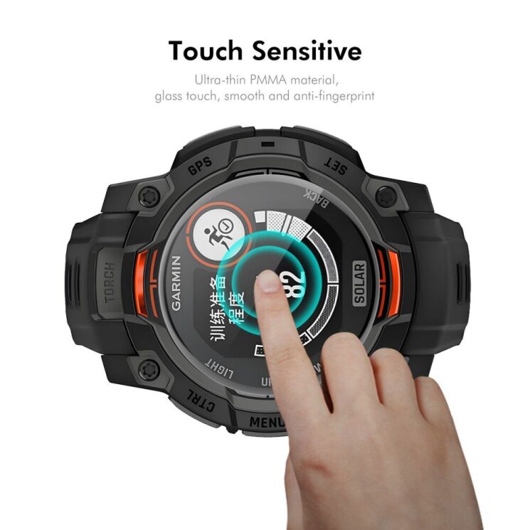Захисна плівка ENKAY 3D Curved Film для Garmin Instinct 3 (45mm) - Black: фото 4 з 7