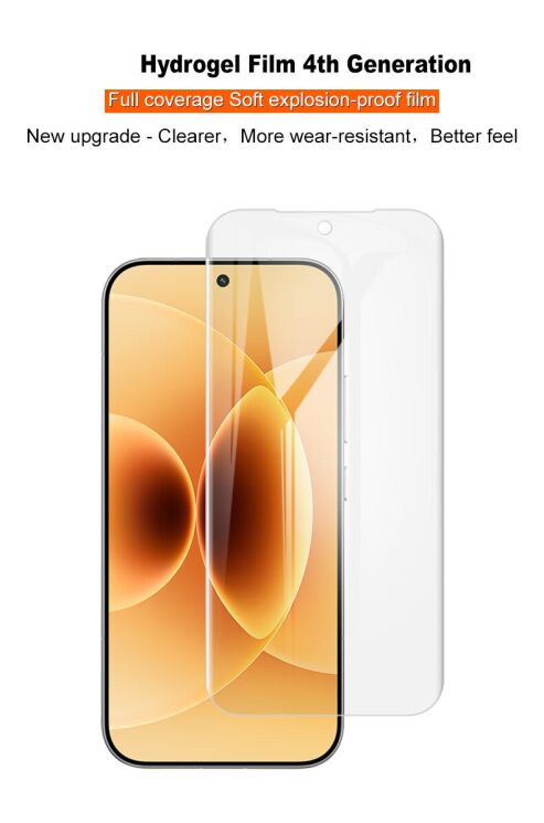 Защитная пленка IMAK Hydrogel Clear Film для Xiaomi 17 / 17 Pro (390624) Защитная пленка IMAK Hydrogel Clear Film для Xiaomi 17 / 17 Pro: фото 4 из 12