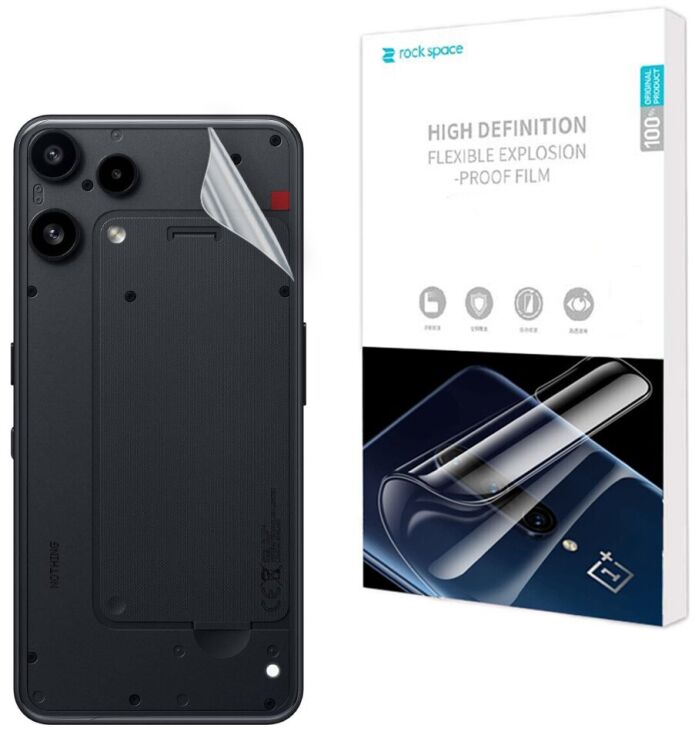 Захисна плівка на задню панель RockSpace Explosion-Proof SuperClear для Nothing Phone (3a) Lite: фото 1 з 9