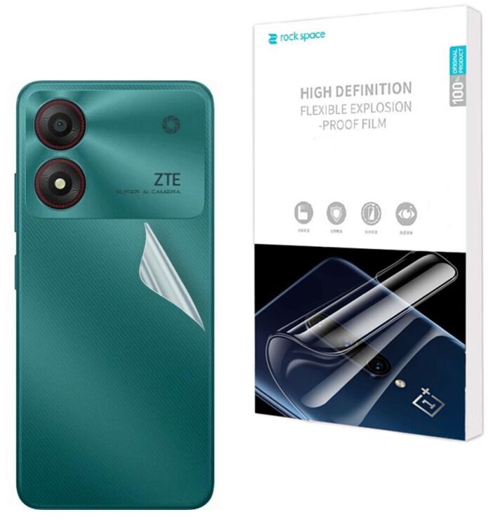 Захисна плівка на задню панель RockSpace Explosion-Proof SuperClear для ZTE Blade A34: фото 1 з 9