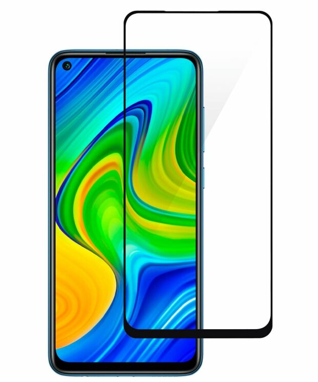 Защитное стекло 2E Basic 3D Full Glue для для Xiaomi Redmi Note 9 - Black: фото 1 из 6